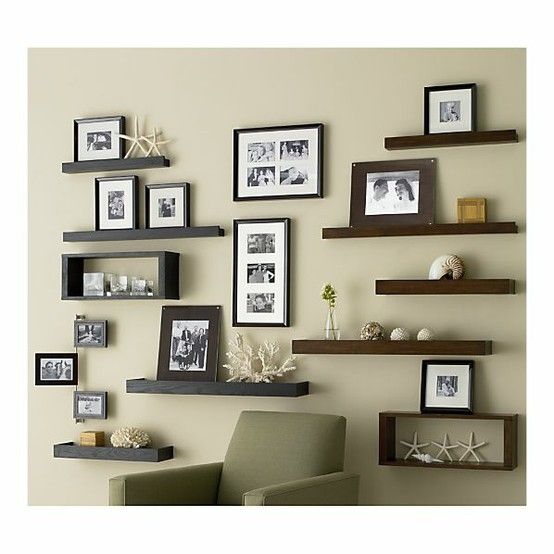 feature-wall-photo-frames-floating-shelves