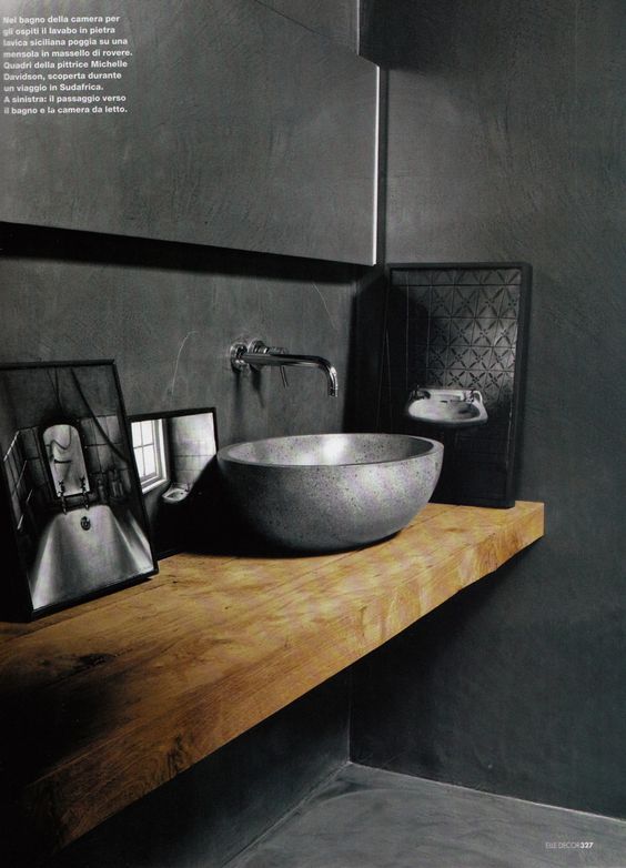 contemporary dark bathroom design